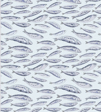 Cargar imagen en el visor de la galería, Pijama infantil de tela suave para pintar con estampados exclusivos de SARDINAS , short y manga corta – Papachoa México