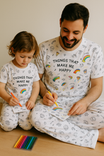 Cargar imagen en el visor de la galería, Pijama adulto para pintar y personalizar – Papachoa México
“things that make me happy” pantalón manga corta