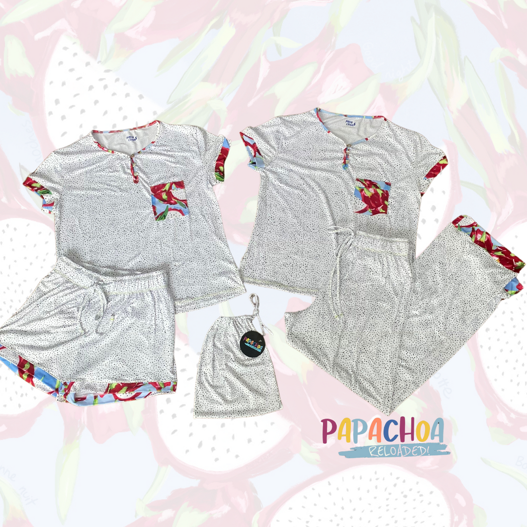 Pijama adulto pitahaya semillas short 30%off